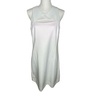 Gretchen Scott White Sleeveless Cut Out Dress Sz Large